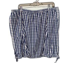 Vineyard Vines Womens Nautical Seabreeze Gingham Off the Shoulder Top Size 8